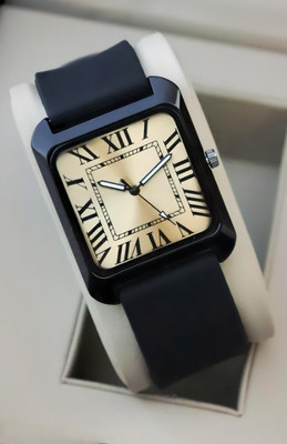 NITYA DRM015 =Gold Black New Unique Arrival Silicon Strap Analog Watch - For Men Analog Watch  - For Men