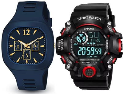 RSM BL_RED+MILLER BLUE NM 2KM Analog-Digital Watch  - For Men