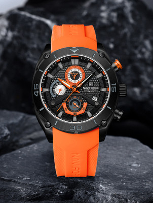 NAVIFORCE Super Classy teenager chronograph silicone strap watch Analog Watch  - For Men
