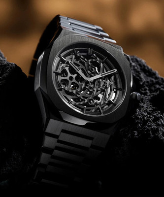 D1 MILANO SKBJ11 New Skeleton Black Dial Automatic Analog Watch  - For Men