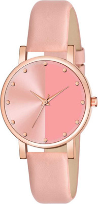 WEDSCOY High Quality Solid Designer Shine Rosegold Round Dial with Slim Fit Leather Belt High Quality Solid Designer Shine Rosegold Round Dial with Slim Fit Leather Belt Analog Watch  - For Girls