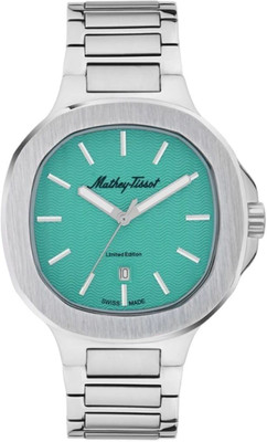 Mathey-Tissot H152TI Swiss Made Quartz Blue Dial Analog Watch  - For Men