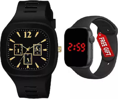 selloria SQUARE DIAL ANALOG and DIGITAL WATCH Analog-Digital Watch  - For Boys