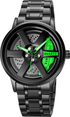 EMPERO Wheel Watch 3D Rotating Spinning Watch Quartz Men Rim Car Wheel Watches Analog Watch  - For Men