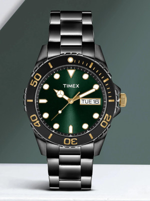 TIMEX Dark Green Dial with Day-Date Function Analog Watch  - For Men