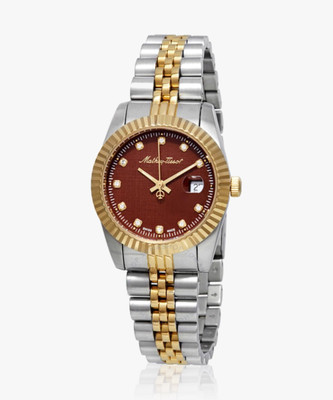Mathey-Tissot D810BM Swiss Made Quartz Red Dial Analog Watch  - For Women