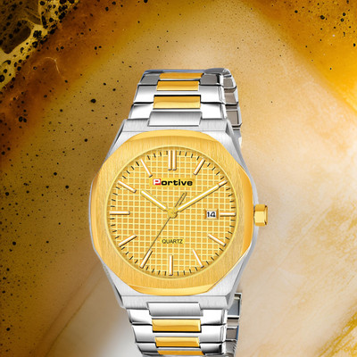 Portive 3016_TWOTON_GOLD 3016 Analog Watch  - For Men