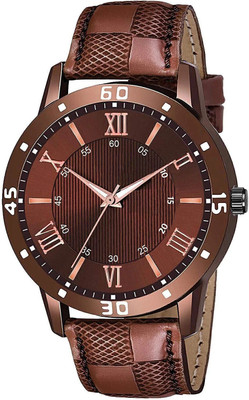 SHURAI Brown_watch_my_style _wt New Designers Blue Plating Stainless Steel Strap Wrist Watches For Boy And Men Analog Watch  - For Men