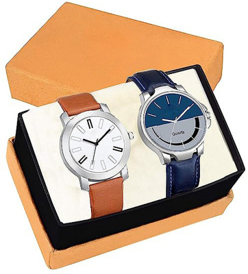 just like combo-2 Set Of 2 Combo Leathers Strap Wrist Watches Analog Watch  - For Boys