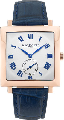 Saint Honore Paris New Collection CARREE SQUARE SUNRAY WHITE DIAL QUARTZ 2 HANDS SMALL SECOND Analog Watch  - For Men