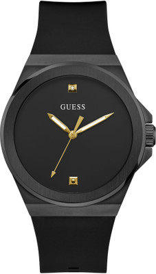 GUESS GW0790G2 Vinyl Black Round Dial Analog Watch  - For Men