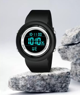 THMT New Trending 2-0-2-9 Silver Round Abibas Style Digital wrist watch Digital Watch  - For Men