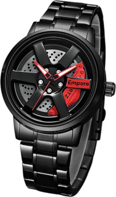 EMPERO Wheel Watch 3D Rotating Spinning Watch Men RimCar Wheel Watch Analog Watch  - For Men & Women
