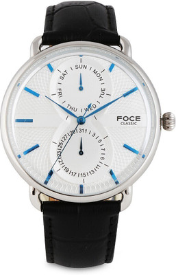 Foce FC11SSL-SILVER/B FOCE Multifunction White Dial Metal Belt Analog Watch  - For Men