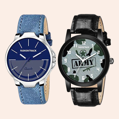 FASHION TRACK New Designers (Pack of-02) Casual Stylish Analog Wrist Watches For Boy Digital Functioning Sports Casual & Formal Analog Watch Analog Watch  - For Boys