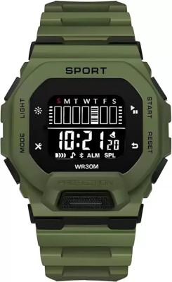 PIRASO ELECTRONIC GREEN Sports Digital Black Dial & Green Strap Watch for Men & Women Digital Watch  - For Boys