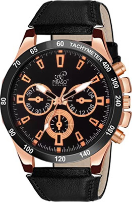 PIRASO RSSL 8905 BLACK COPER STRAP -DIAL COLOR BLACK COPPER & BLACK STRAP ANALOG WATCH FOR MEN Analog Watch  - For Men