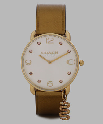 COACH Elliot Coach Elliot Qtz Basic Silver White Round Dial 's / Analog Watch  - For Women
