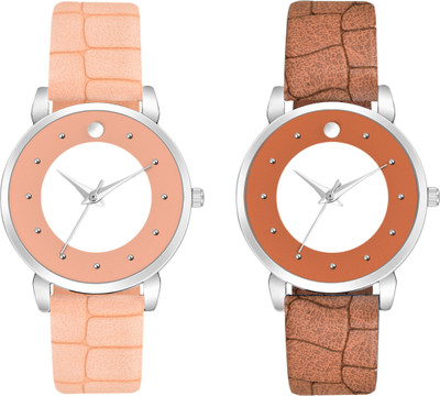 Fentex Best quality combo analog watch with leather strap & trending design Best quality combo analog watch with leather strap & trending design Analog Watch  - For Girls