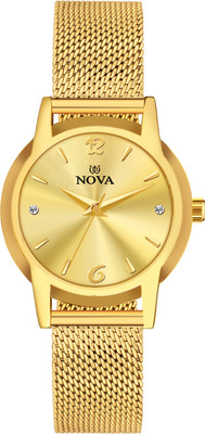 NOVA Golden watch Analog Watch  - For Women