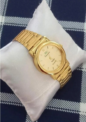 house of common Watch for men gold colour waterproof round watch Analog Watch  - For Men
