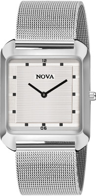 NOVA Slim Watch Mens & Boys Square Mesh Strap Analog Watch  - For Men