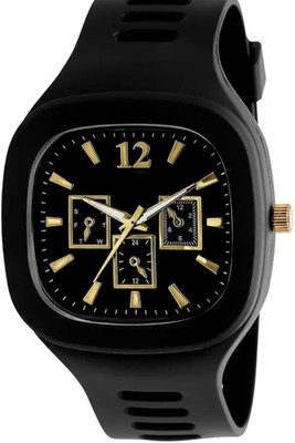 AMSSTYLE JH_0033 MILLER MEN SQUARE CASE TRENDY CLASSIC FASHION ANALOG WATCH Analog Watch  - For Men