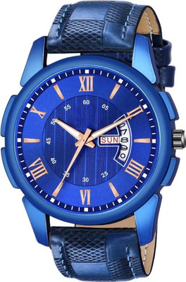 CRESTLONE Day & Date Function Roman Digit Dial Genuine Leather Bel Day & Date Function Roman Digit Dial Genuine Leather Bel Analog Watch  - For Boys