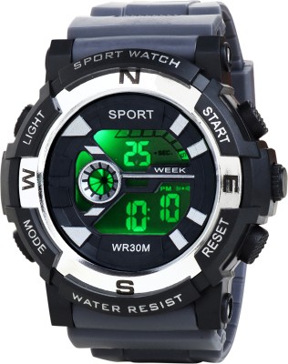 Trex 3004 Sport Alarm,Stop Watch,Chrono,Calendar,Day&Date,Water & Shock Wrist Digital Watch  - For Boys