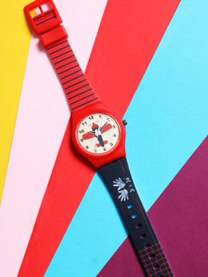 Ji And Ja JJ231 Ji and Ja Red Plane Adventure Kids Watch – Beige Dial with Airplane Graphic Analog Watch  - For Boys & Girls