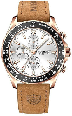 NIBOSI NB-2575 Chronograph Stainless Steel Classic Strap Watch Luminous Quartz Analog Watch  - For Men