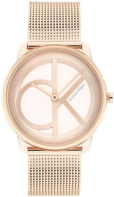 Calvin Klein Ck Iconic Qtz Basic Slim Carnation Gold Round Dial Unisex Watch / Analog Watch  - For Men & Women