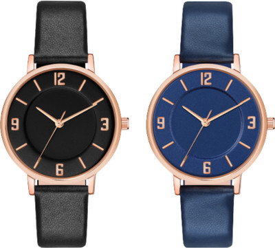 VOLGA Latest Fashion combo analogue watch for girls and womens with leather strap Latest & trending analog watches in combo with high-quality straps Analog Watch  - For Girls