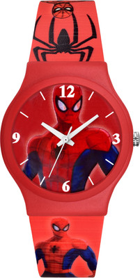 Morli ML-707 Red Spiderman Design Soft Silicone Strap Lightweight Waterproof Analog Watch - For Boys