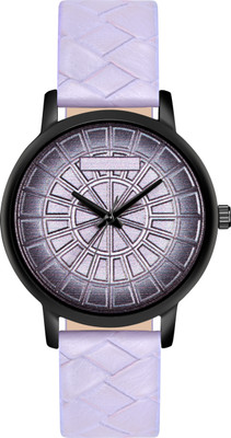 BIANCHET Structure Designer Round Dial Rose Gold Case Shiny Color Leather Belt Structure Designer Round Dial Rose Gold Case Shiny Color Leather Belt Analog Watch  - For Girls