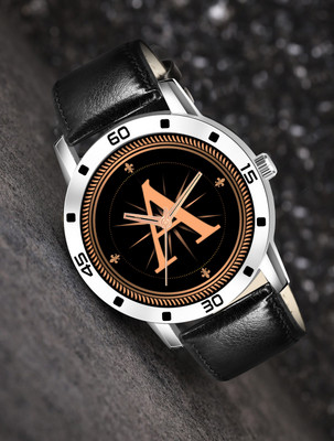 PRATHSY ALPHA-A-AVO-SIL-BLK-L-2 Alpha Heritage Collection A Black Strap Watch for Man & Boys Analog Watch  - For Men