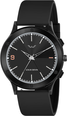 LOUIS DEVIN LD-BK072-BLACK Black Silicone Strap Analog Watch  - For Men