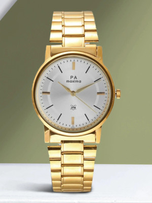 MAXIMA Gold Collection Premium Round Dial & Clasp Closure Analog Watch  - For Men