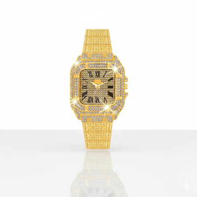 Timofy Classic Gold Analog Watch for Men Women Trendy Casual Use Diamond Luxe Series Analog Watch  - For Boys & Girls