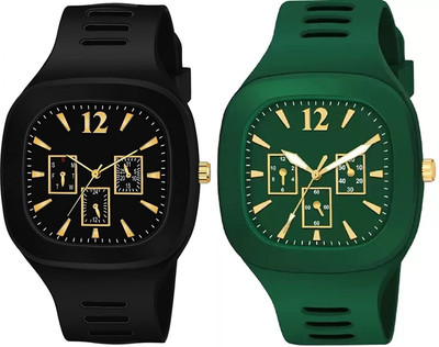 Om Collection Multi DIAL Strap Analog Silicon Strap ADDI Stylish Designer Analog Watch Combo Analog Watch  - For Boys & Girls