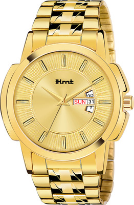 HMT HM-342-GOLD Day & Date Gold Plated (IGP) Analog Watch  - For Men