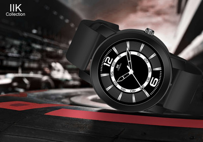 IIK Collection IIK-936M Round Numerical Dial Analogue Men Watch with Adjustable Fixable Silicon Strap Analog Watch  - For Men