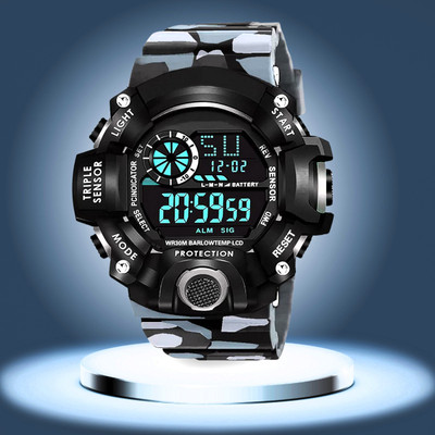 Razyloo PM420 Military Digital Multi Fuctional Seven Lights Special Youth Digital Watch  - For Men