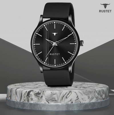 RUSTET LD-BK054-BLACK Softest Silicone Men Analog Watch  - For Men