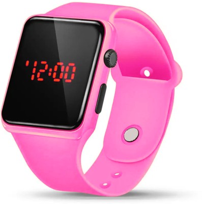 COSMIC Girls Kids Digital Pink Led Square Dial Silicone Strap Sports Led watch Digital Watch  - For Girls