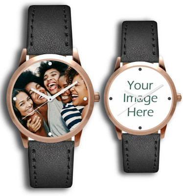 ATOMIC CustomBlk Personalized Photo Image Dial Analog Watch  - For Men & Women