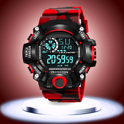 Razyloo PM420 Military Digital Multi Fuctional Seven Lights Special Youth Digital Watch  - For Men