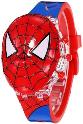 HYDEY Kids Edition Spiderman Digital Watch for Kids with Disco Light Kids Edition Spiderman Digital Watch for Kids with Disco Light Digital Watch  - For Boys & Girls