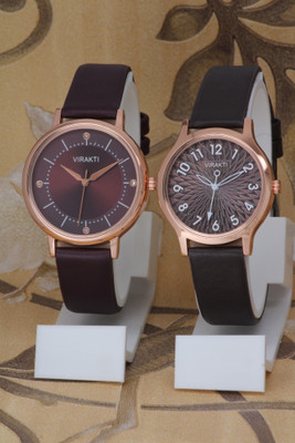 VIRAKTI Best Premium Quality Combo Watches Genuine Leather Strap Best Premium Quality Combo Watches Genuine Leather Strap Analog Watch  - For Girls