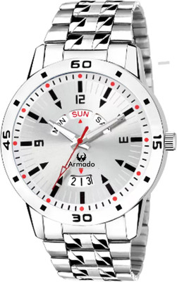 ARMADO 2541-Silver Silver color Day and Date Analog watch for Boys Analog Watch  - For Men